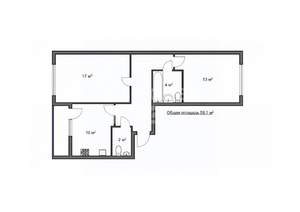 2-к квартира, вторичка, 59м2, 3/16 этаж