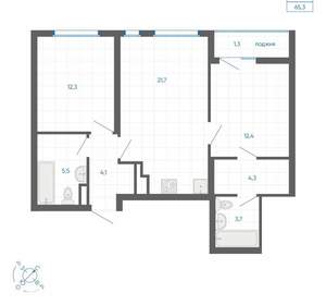 2-к квартира, вторичка, 65м2, 25/32 этаж