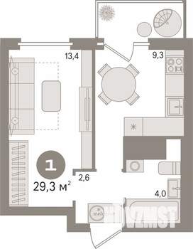 1-к квартира, вторичка, 29м2, 12/14 этаж