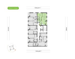 2-к квартира, вторичка, 64м2, 2/17 этаж