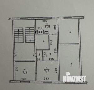 3-к квартира, вторичка, 55м2, 2/2 этаж