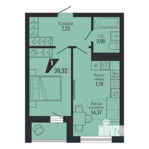 2-к квартира, вторичка, 39м2, 3/31 этаж