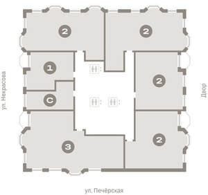 2-к квартира, вторичка, 74м2, 9/24 этаж