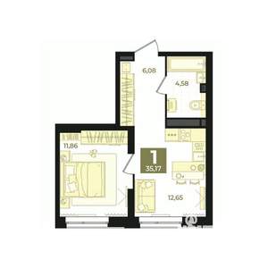 1-к квартира, вторичка, 35м2, 7/31 этаж