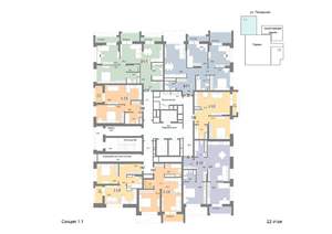 2-к квартира, вторичка, 78м2, 22/25 этаж