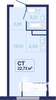 Студия квартира, вторичка, 23м2, 17/27 этаж