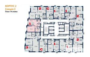 1-к квартира, вторичка, 45м2, 14/29 этаж