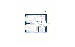 1-к квартира, вторичка, 40м2, 17/28 этаж