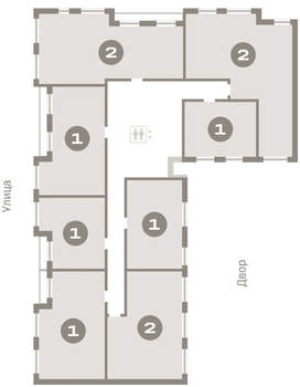 1-к квартира, вторичка, 54м2, 6/16 этаж