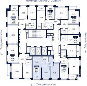 2-к квартира, вторичка, 52м2, 16/31 этаж