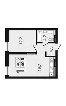 2-к квартира, вторичка, 41м2, 3/10 этаж