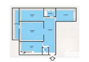 3-к квартира, вторичка, 106м2, 2/13 этаж