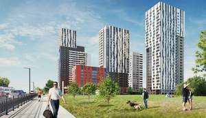 1-к квартира, строящийся дом, 41м2, 13/32 этаж