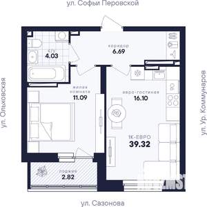 1-к квартира, вторичка, 39м2, 14/17 этаж