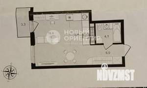 Студия квартира, вторичка, 34м2, 12/25 этаж