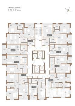 2-к квартира, вторичка, 52м2, 9/24 этаж