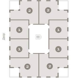 2-к квартира, вторичка, 65м2, 7/16 этаж