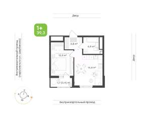 1-к квартира, вторичка, 39м2, 22/24 этаж