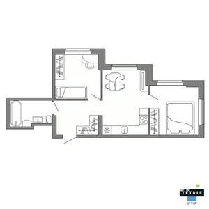 2-к квартира, вторичка, 45м2, 12/32 этаж