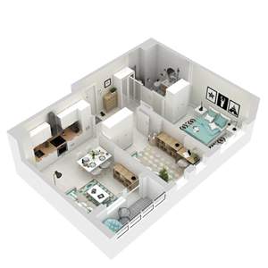 2-к квартира, вторичка, 56м2, 19/26 этаж