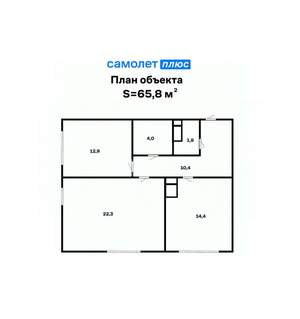 2-к квартира, вторичка, 66м2, 21/25 этаж