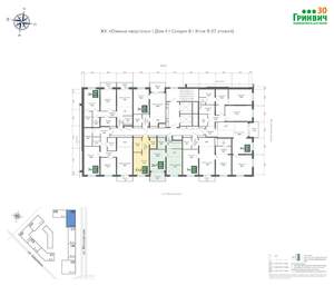 1-к квартира, вторичка, 46м2, 9/24 этаж