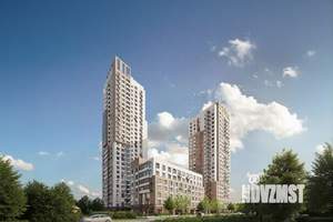 1-к квартира, строящийся дом, 43м2, 21/30 этаж