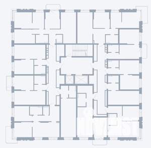 2-к квартира, строящийся дом, 39м2, 6/25 этаж