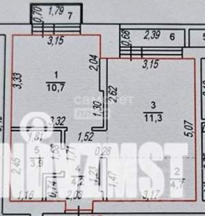 1-к квартира, вторичка, 38м2, 5/8 этаж