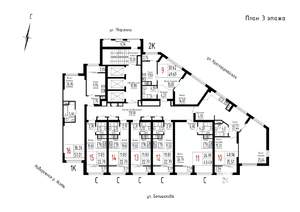 2-к квартира, строящийся дом, 50м2, 3/25 этаж