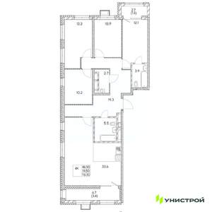 4-к квартира, вторичка, 116м2, 27/31 этаж