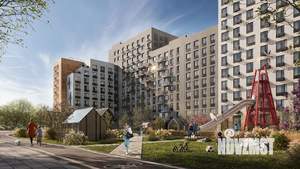 2-к квартира, строящийся дом, 35м2, 18/21 этаж
