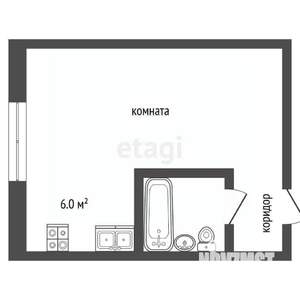 Студия квартира, вторичка, 23м2, 2/3 этаж