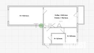 2-к квартира, вторичка, 43м2, 2/5 этаж