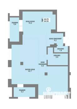 3-к квартира, вторичка, 85м2, 13/30 этаж