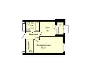 1-к квартира, вторичка, 37м2, 2/30 этаж