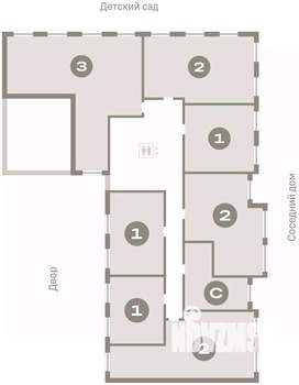 2-к квартира, вторичка, 64м2, 3/8 этаж