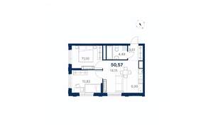 2-к квартира, вторичка, 51м2, 13/28 этаж