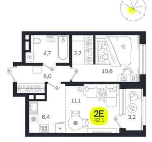 2-к квартира, вторичка, 42м2, 15/27 этаж