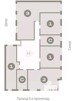 3-к квартира, вторичка, 87м2, 2/9 этаж