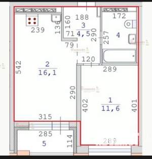 1-к квартира, вторичка, 39м2, 5/10 этаж