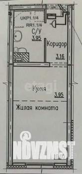 Студия квартира, вторичка, 21м2, 1/25 этаж