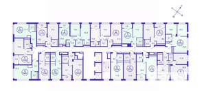 2-к квартира, строящийся дом, 57м2, 25/28 этаж
