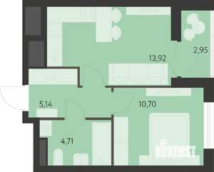 1-к квартира, вторичка, 36м2, 25/25 этаж