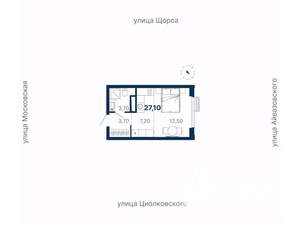 Студия квартира, вторичка, 27м2, 26/33 этаж