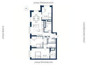 3-к квартира, вторичка, 97м2, 5/29 этаж