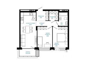 2-к квартира, строящийся дом, 63м2, 5/7 этаж
