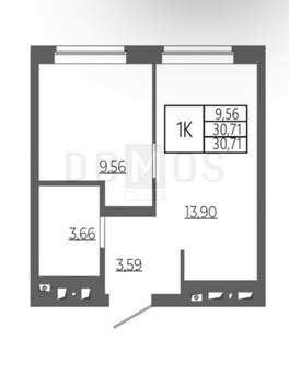 1-к квартира, строящийся дом, 31м2, 14/25 этаж