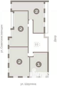 2-к квартира, вторичка, 86м2, 9/9 этаж