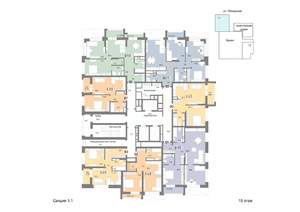 1-к квартира, вторичка, 44м2, 15/25 этаж